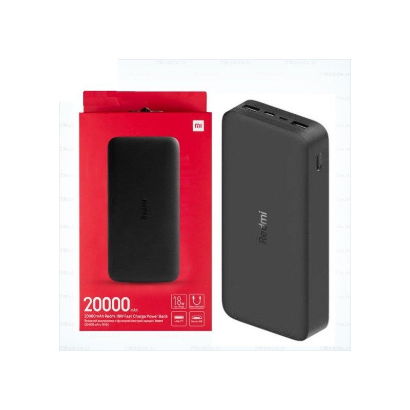 خرید و قیمت پاوربانک شیائومی مدل Redmi PB200LZM ظرفیت 20000 میلی آمپر فست شارژ(فقط عمده)