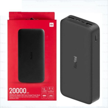 خرید و قیمت پاوربانک شیائومی مدل Redmi PB200LZM ظرفیت 20000 میلی آمپر فست شارژ(فقط عمده)